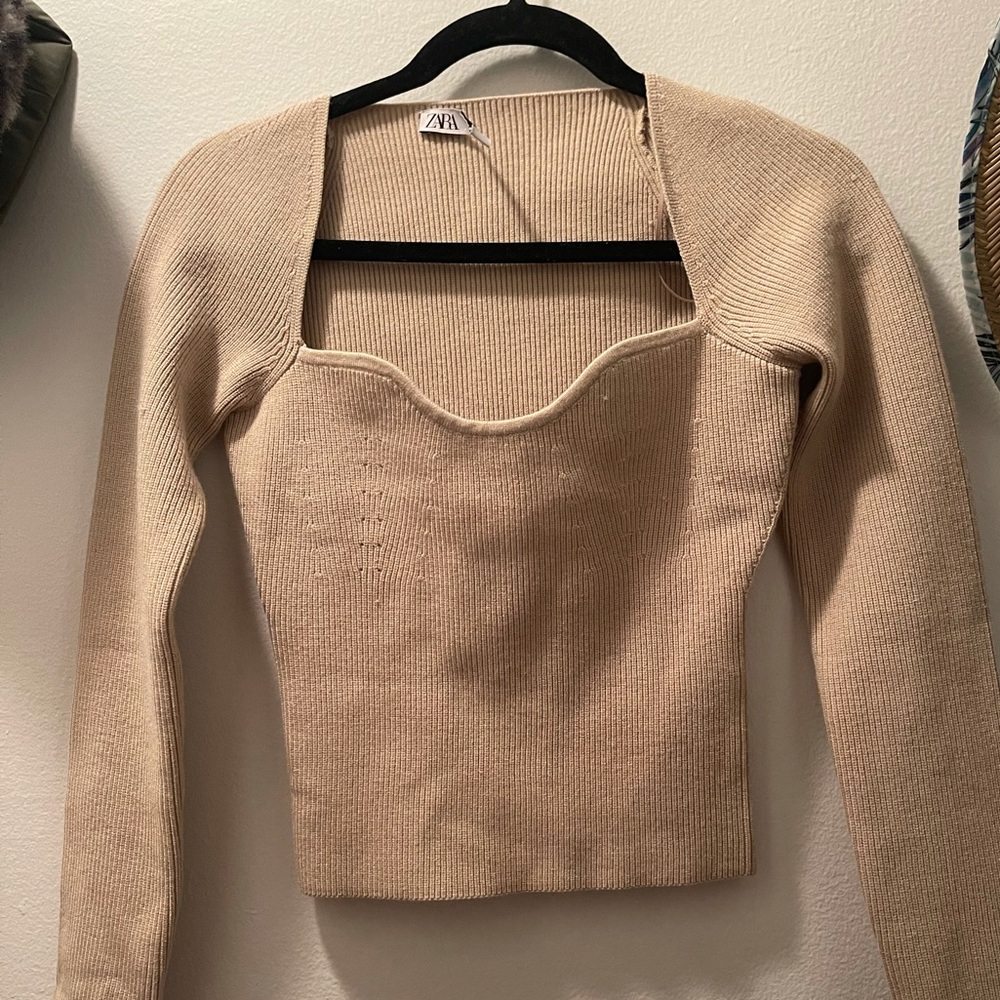 ZARA SWEATER TIGHT LONG SLEEVE TOP